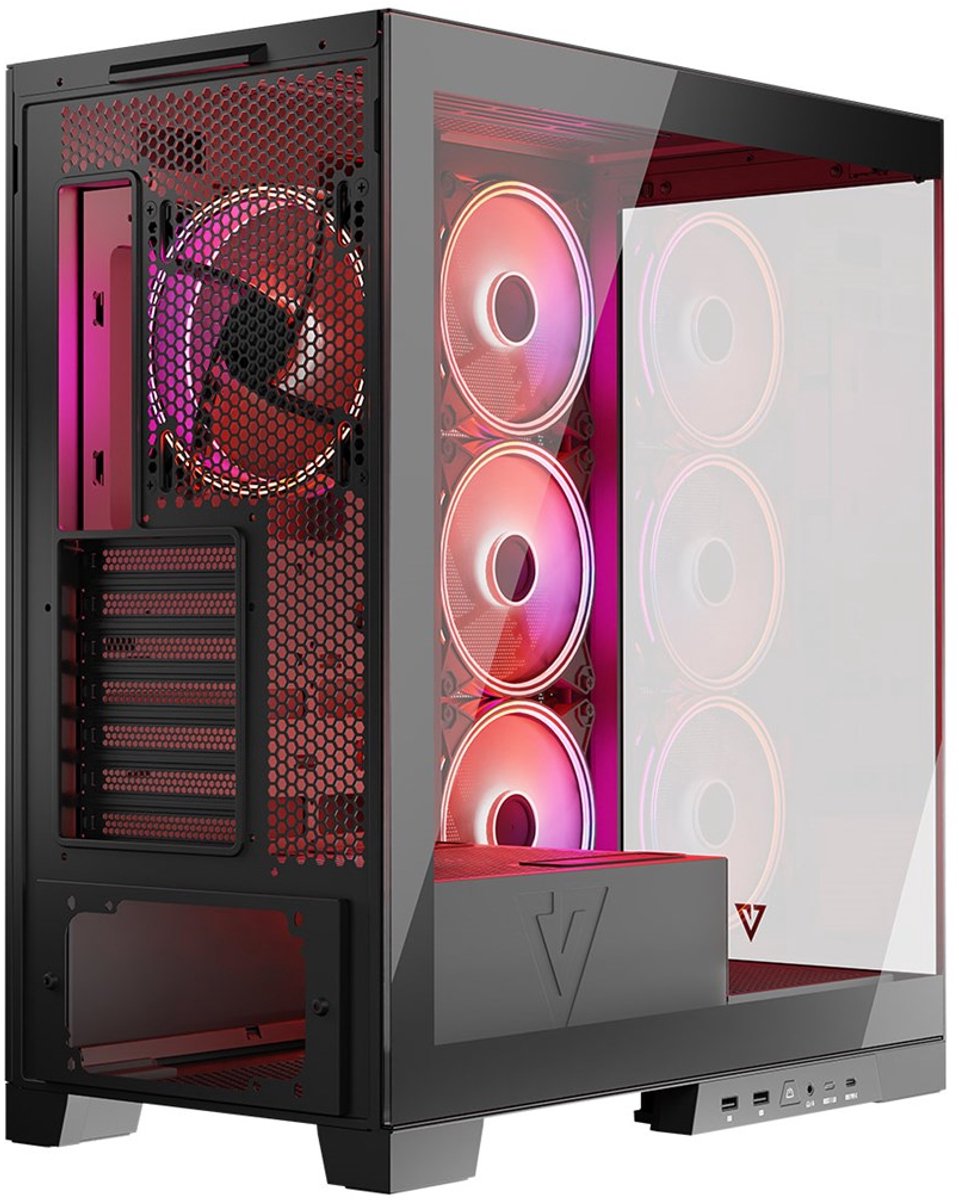 Volcano Space Apex ARGB Midi Tower Zwart - afbeelding 4