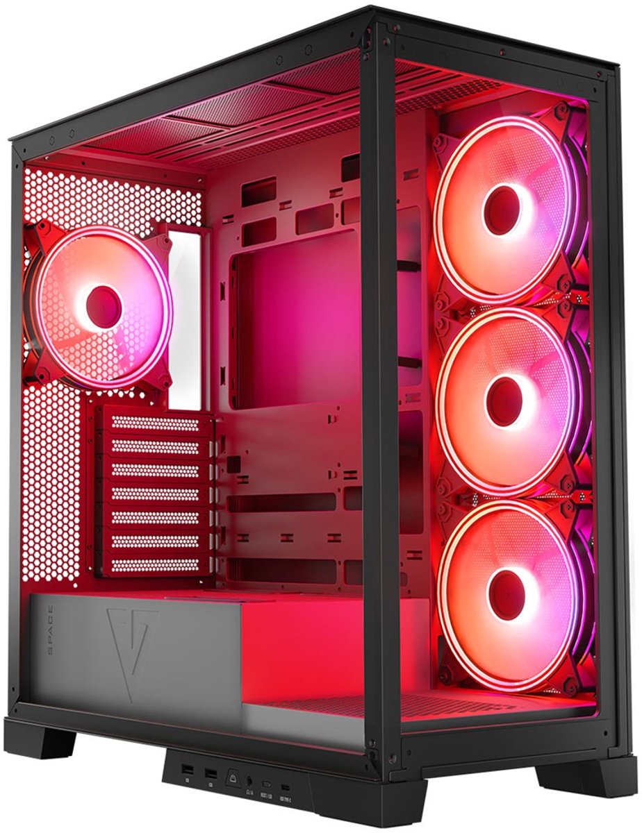 Volcano Space Apex ARGB Midi Tower Zwart - afbeelding 9