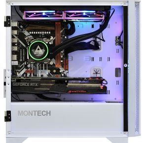 Montech Air 100 Argb Wit - Minitowermodel Micro-Atx (Μatx), Mini-Itx - Gehard behuizing - afbeelding 2