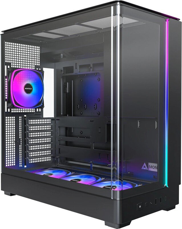 Montech king 45 pro midi tower behuizi 1304350 - Montech KING 45 PRO ARGB Tempered Glass Mid-Tower ATX Case Black