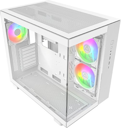 Montech king 65 pro midi tower behuizi 1655 - Montech KING 65 PRO Midi-Tower Tempered Glass ARGB Behuizing (White)