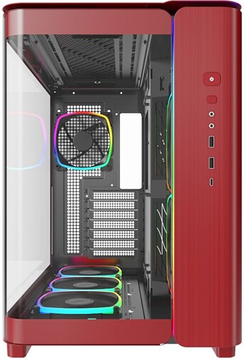 Montech king 95 pro midi tower tempere 2 orig - Montech King 95 Pro Midi Tower Behuizing (Vibrant Red)