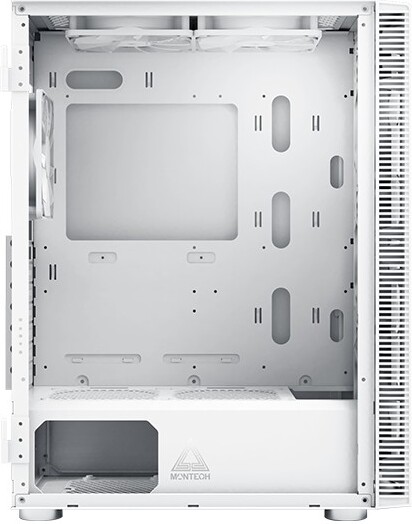 Montech x3 mesh midi tower behuizing 600 2 orig - Montech X3 Mesh Midi-Tower RGB Tempered Glass Behuizing (White)