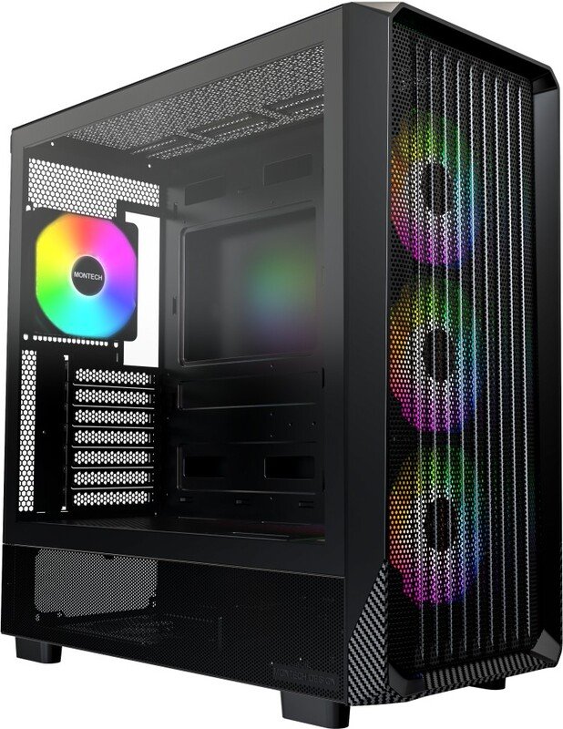 Montech x5 midi tower behuizing 377008 - Montech X5 Behuizing (Black)