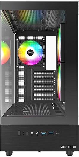Montech xr midi tower behuizing 1835 3 orig - Montech XR Midi Tower Behuizing (Black)