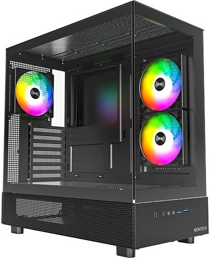 Montech xr midi tower behuizing 1835 - Montech XR Midi Tower Behuizing (Black)