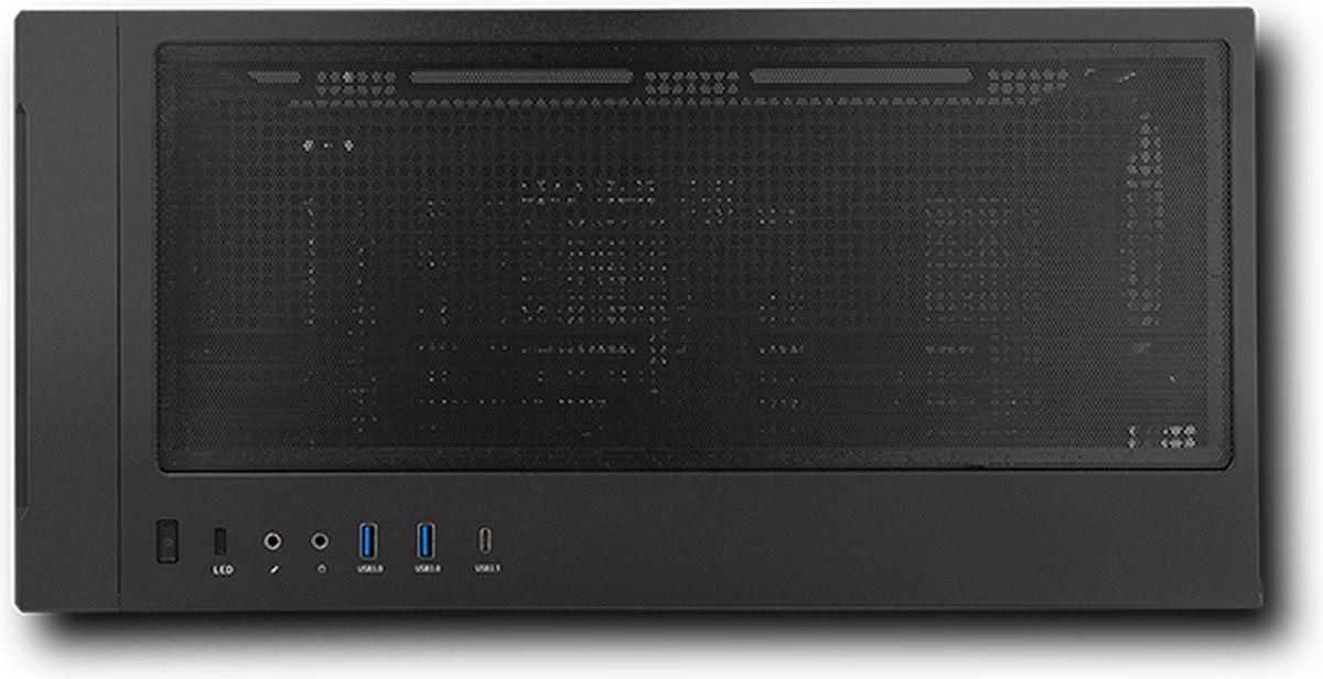 Nox Hummer Plasma Midi Tower Zwart behuizing - afbeelding 2