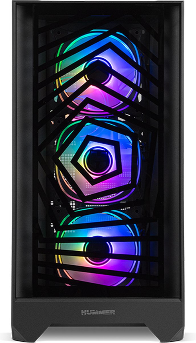 Nox Hummer Plasma Midi Tower Zwart behuizing - afbeelding 4