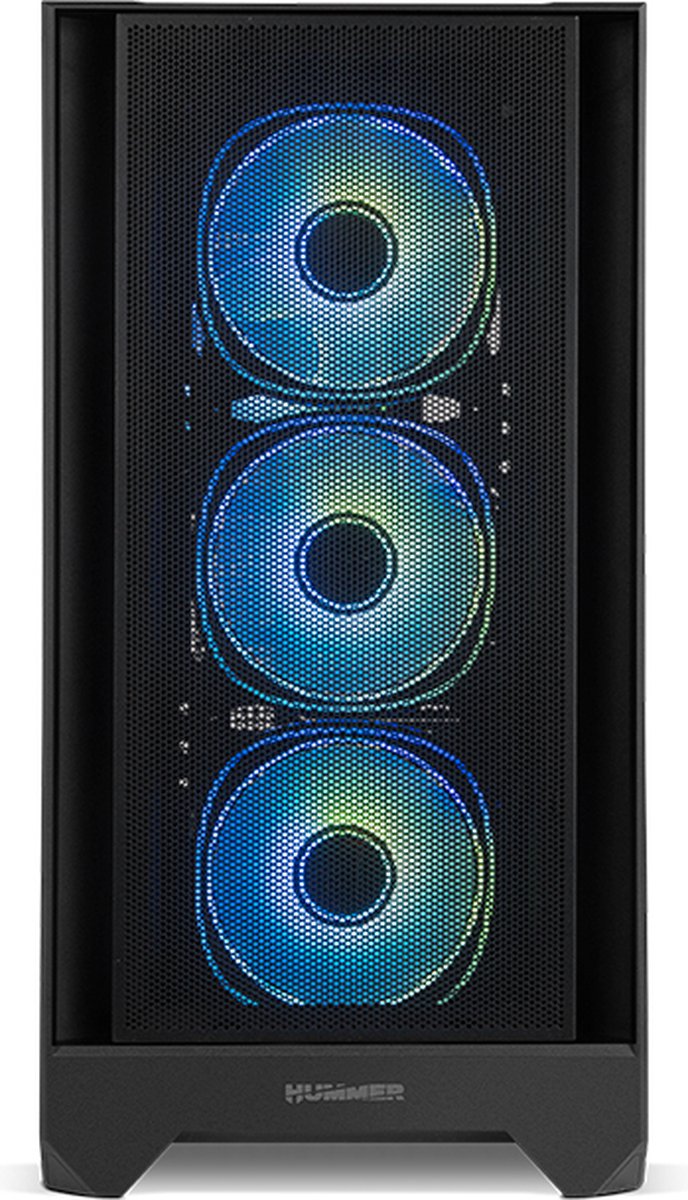 Nox Hummer Plasma Midi Tower Zwart behuizing - afbeelding 6