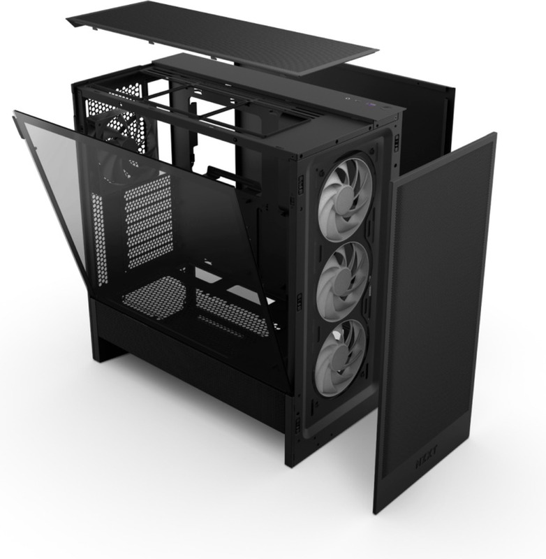 Nzxt h5 flow v2 midi tower behuizin 340 4 orig - NZXT H5 Flow RGB (2024) - Behuizing (Black)
