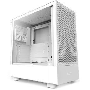 NZXT Nzxt H5 Flow White - Midtowermodel - Mini-Itx, Micro-Atx, Atx - Geen Voeding - Sgcc Steel, Tempered Glass - Wit