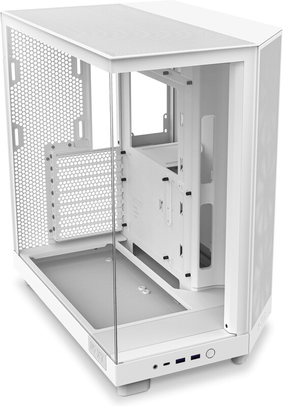 Nzxt h6 flow midi tower behuizing 420 2 orig - NZXT H6 Flow RGB Behuizing (White)