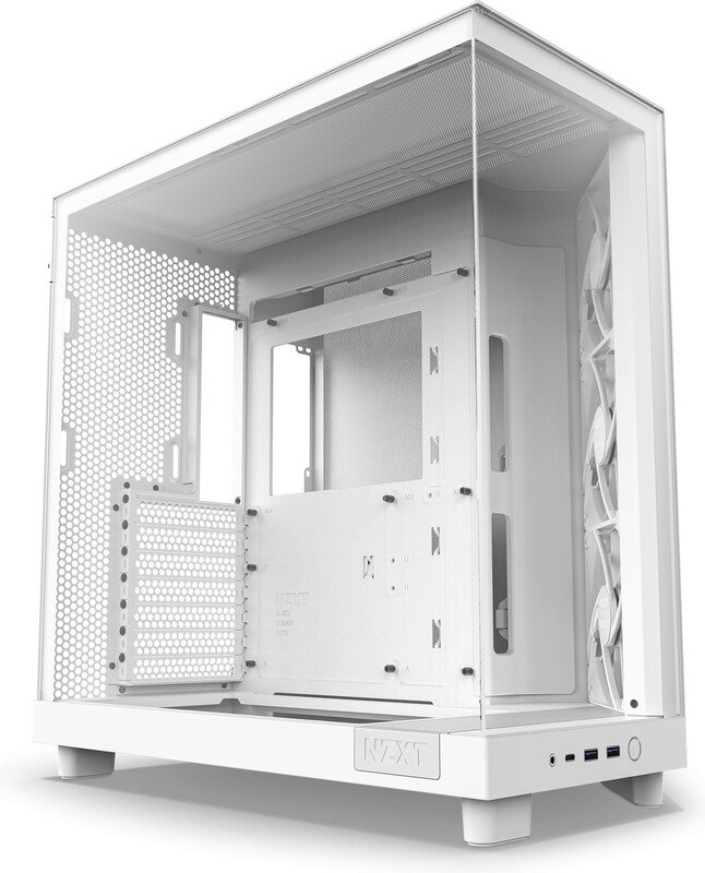 Nzxt h6 flow midi tower behuizing 421 - NZXT H6 Flow Behuizing (White)