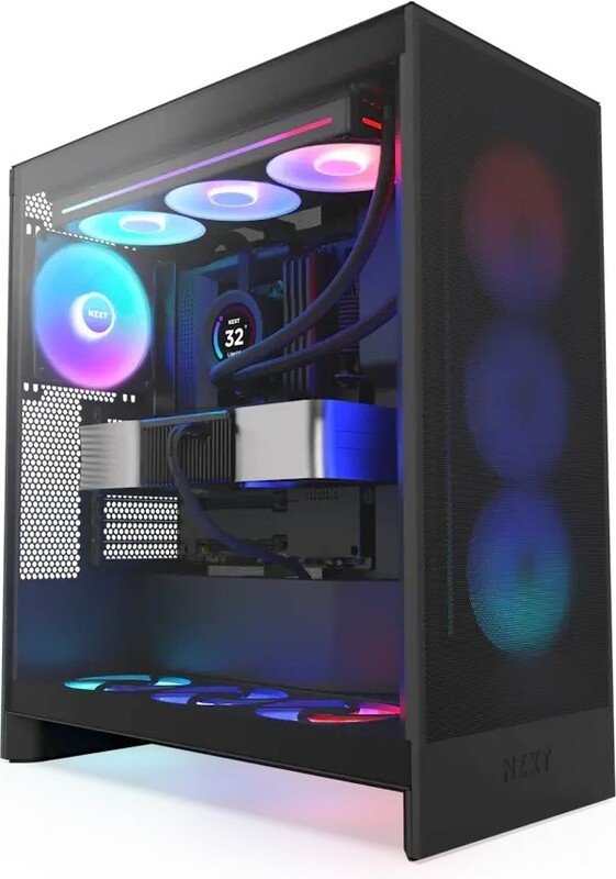 Nzxt h7 flow 2024 midi tower behuiz 423 - NZXT H7 Flow RGB Black (2024) Behuizing
