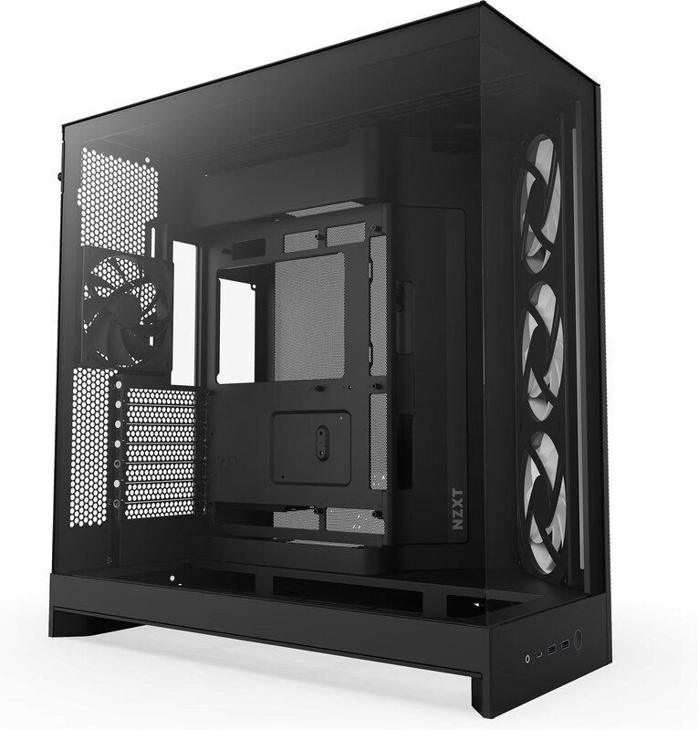 Nzxt h9 flow 2025 pc behuizing mid - NZXT H9 Flow RGB Black 2025 Behuizing