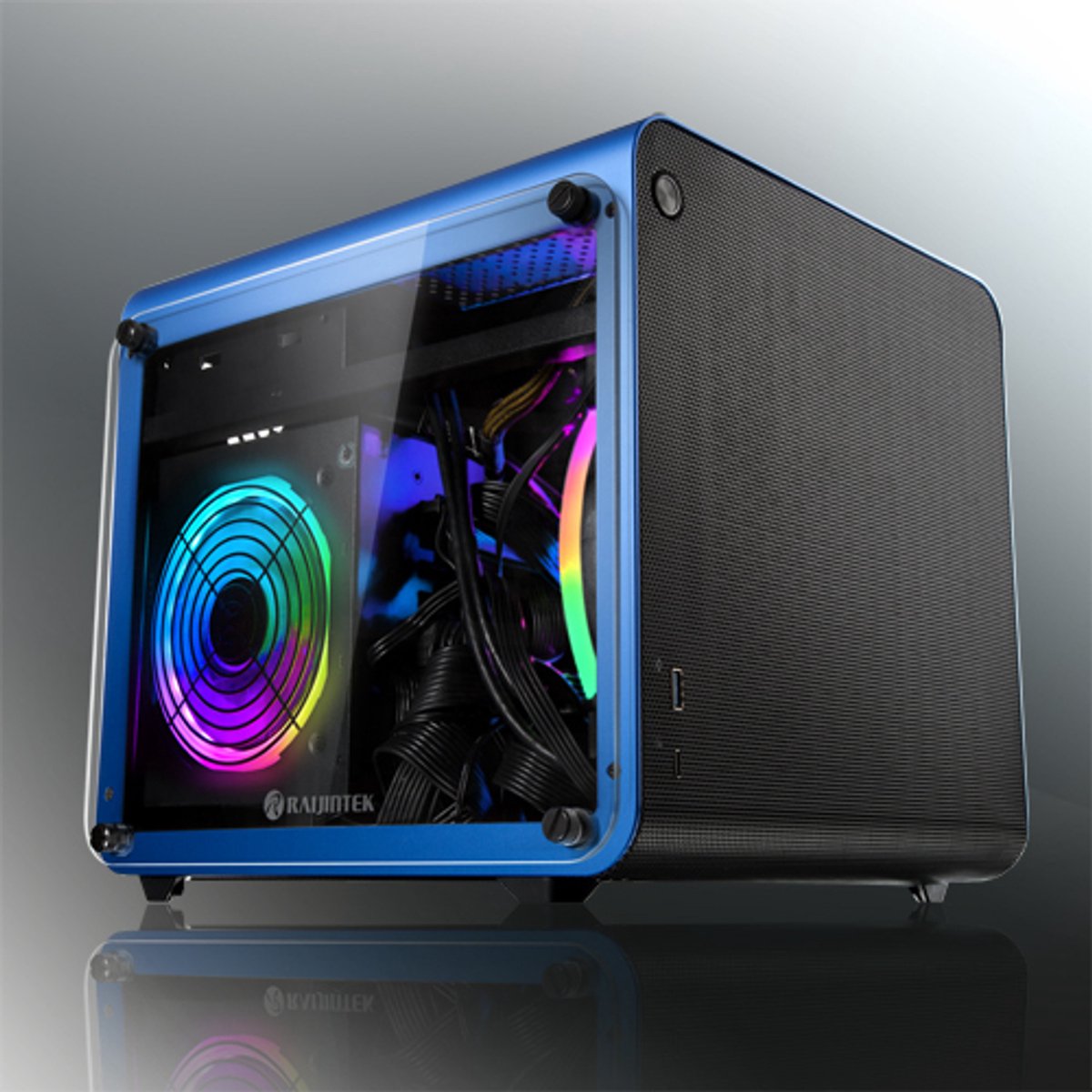 Raijintek Metis Evo Tgs Mini Tower Blauw behuizing - afbeelding 2