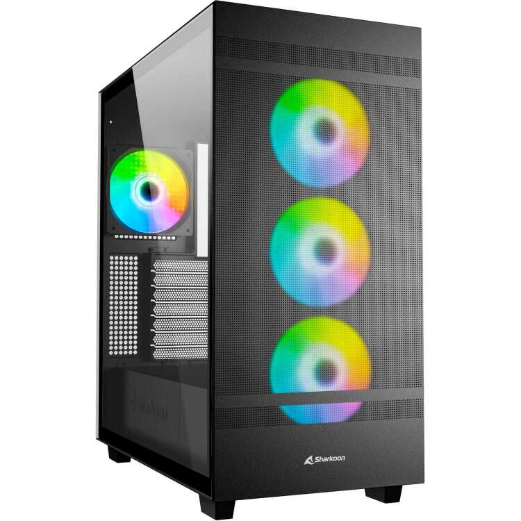 Sharkoon Sharkoon Rebel C50 Black RGB midi tower behuizing