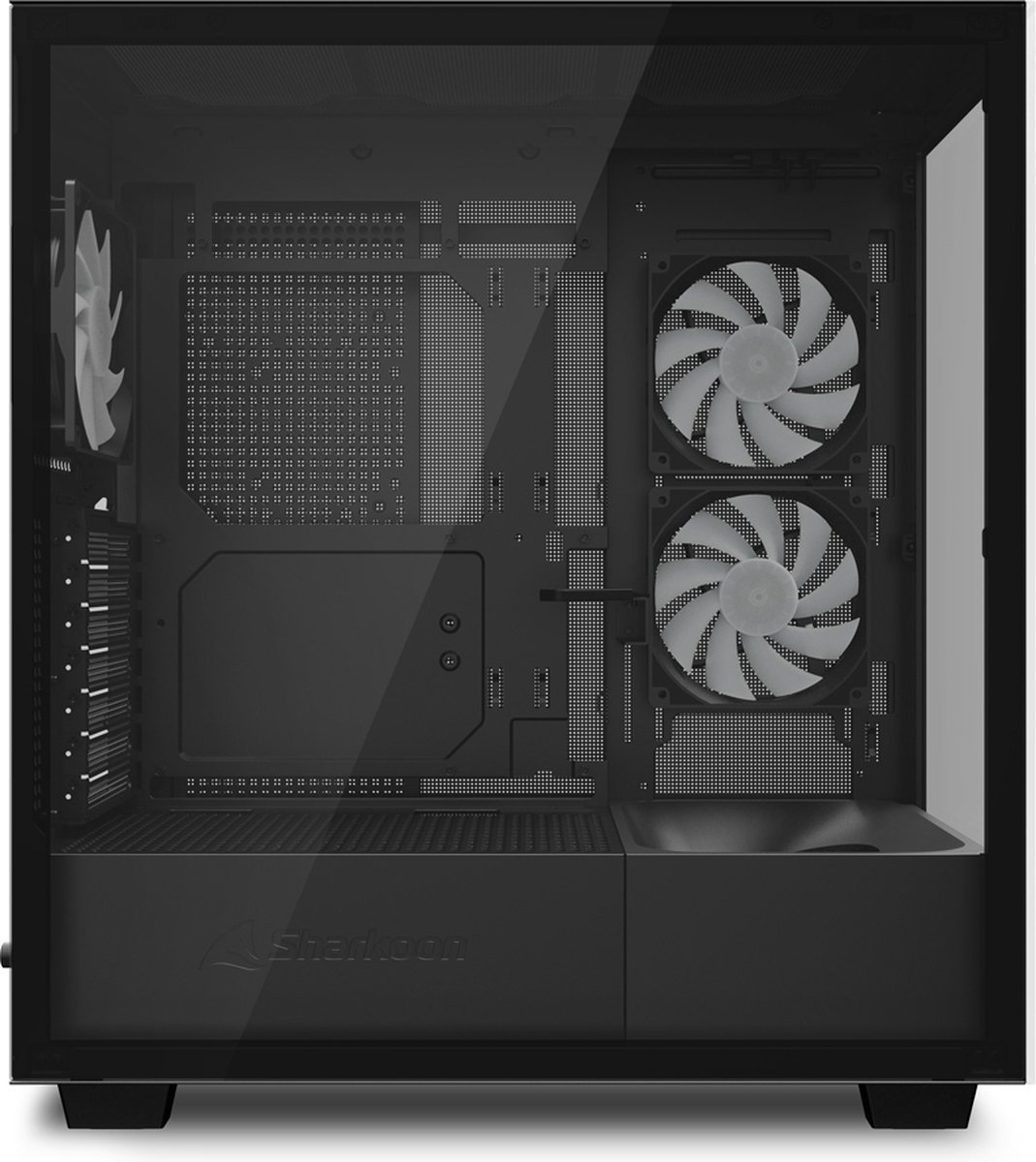 Sharkoon Rebel C60 Black - Midtowermodel - Atx - Rgb - Zwart behuizing - afbeelding 3