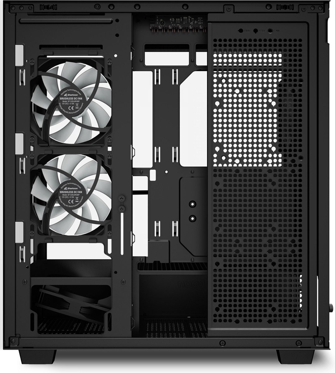 Sharkoon Rebel C60 Black - Midtowermodel - Atx - Rgb - Zwart behuizing - afbeelding 4
