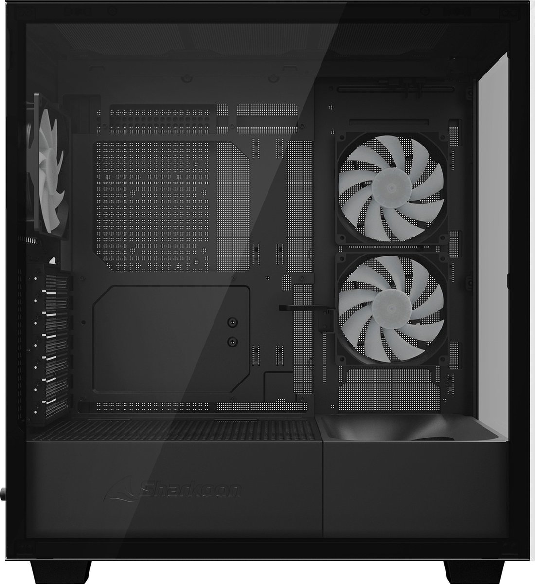 Sharkoon Rebel C60 Black - Midtowermodel - Atx - Rgb - Zwart behuizing - afbeelding 6