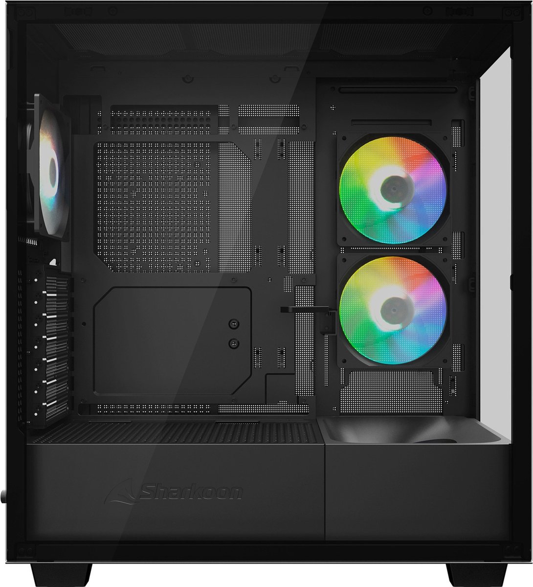 Sharkoon Rebel C60 Black - Midtowermodel - Atx - Rgb - Zwart behuizing - afbeelding 7