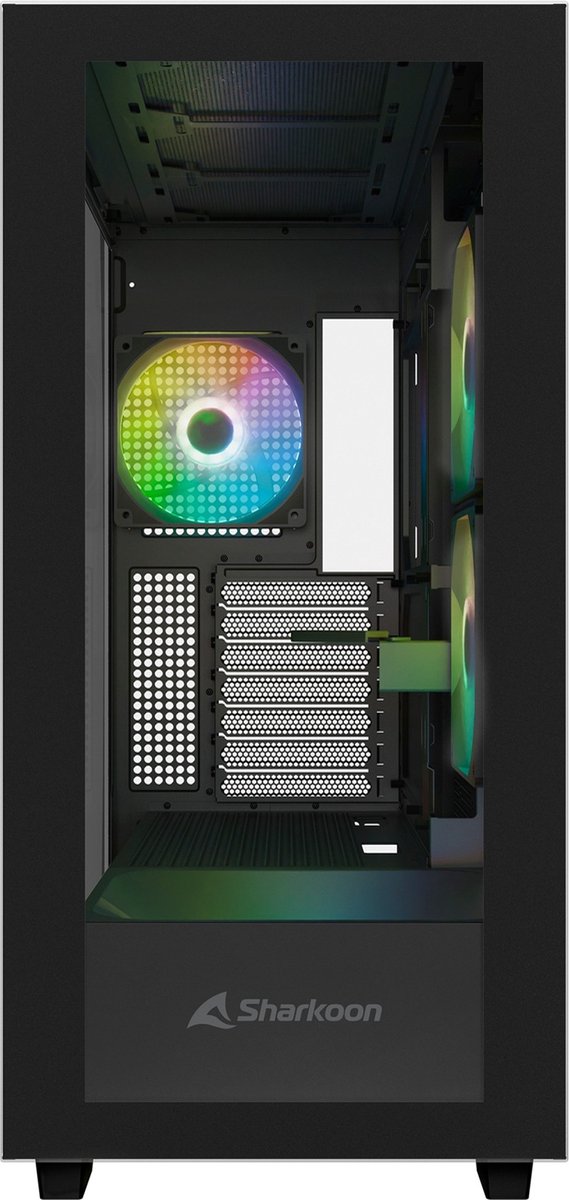 Sharkoon Rebel C60 Black - Midtowermodel - Atx - Rgb - Zwart behuizing - afbeelding 8