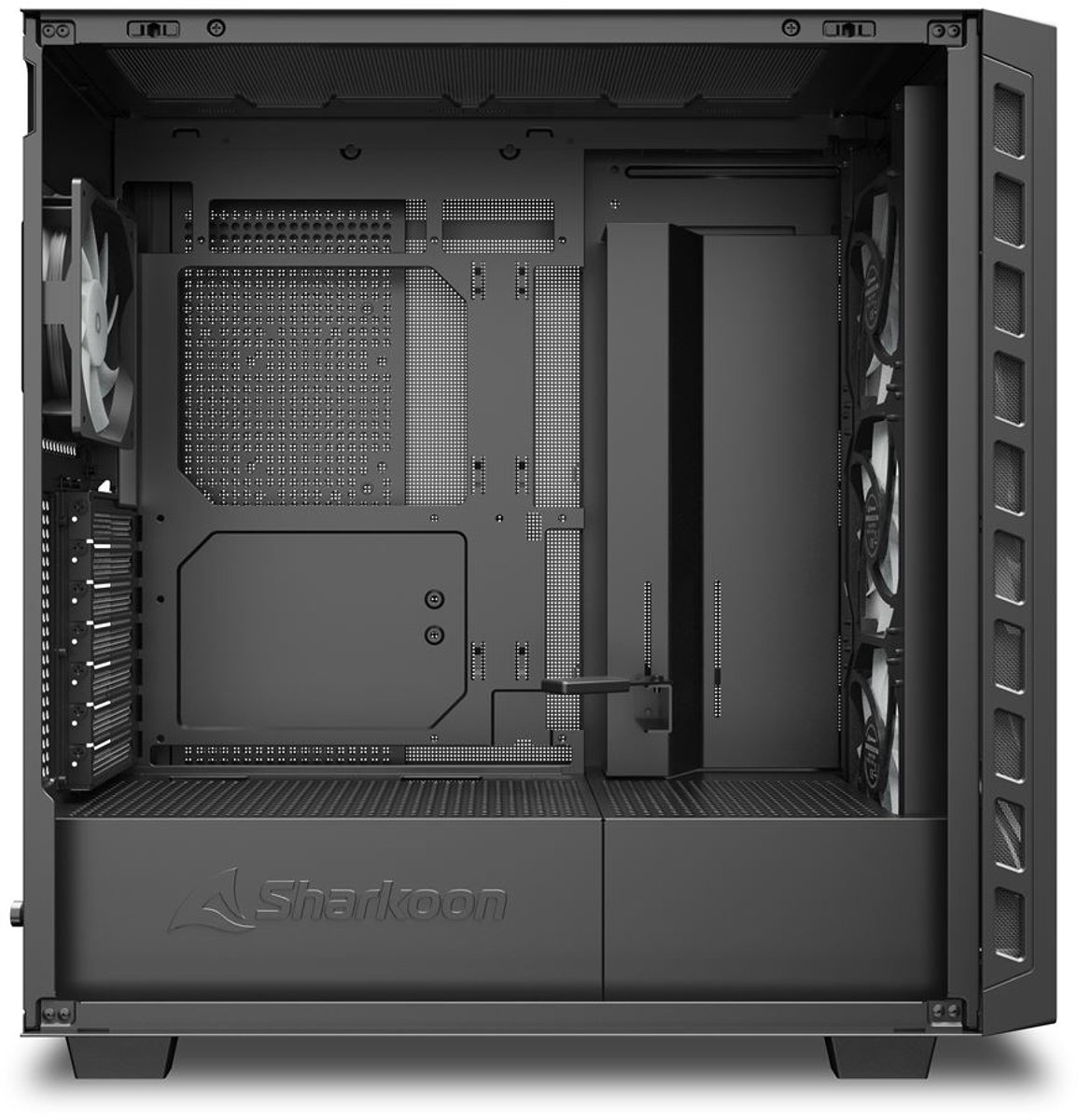 Sharkoon Rebel C80G Rgb Midi Tower Zwart behuizing - afbeelding 4