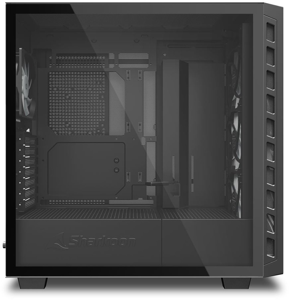 Sharkoon Rebel C80G Rgb Midi Tower Zwart behuizing - afbeelding 5