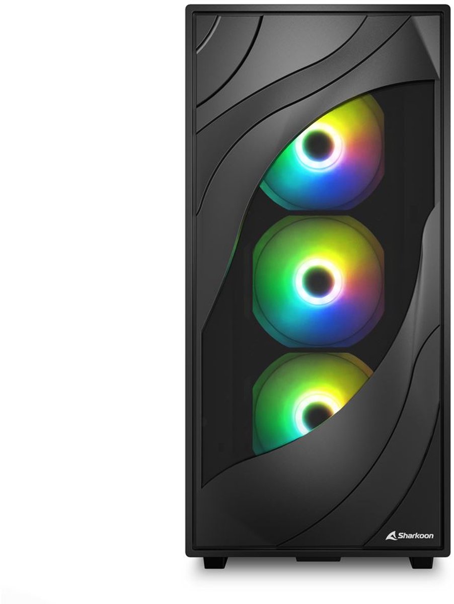 Sharkoon Rebel C80G Rgb Midi Tower Zwart behuizing - afbeelding 6