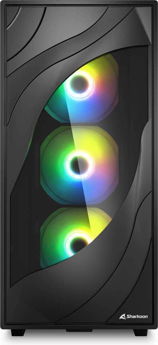 Sharkoon Rebel C80G Rgb Midi Tower Zwart behuizing - afbeelding 9