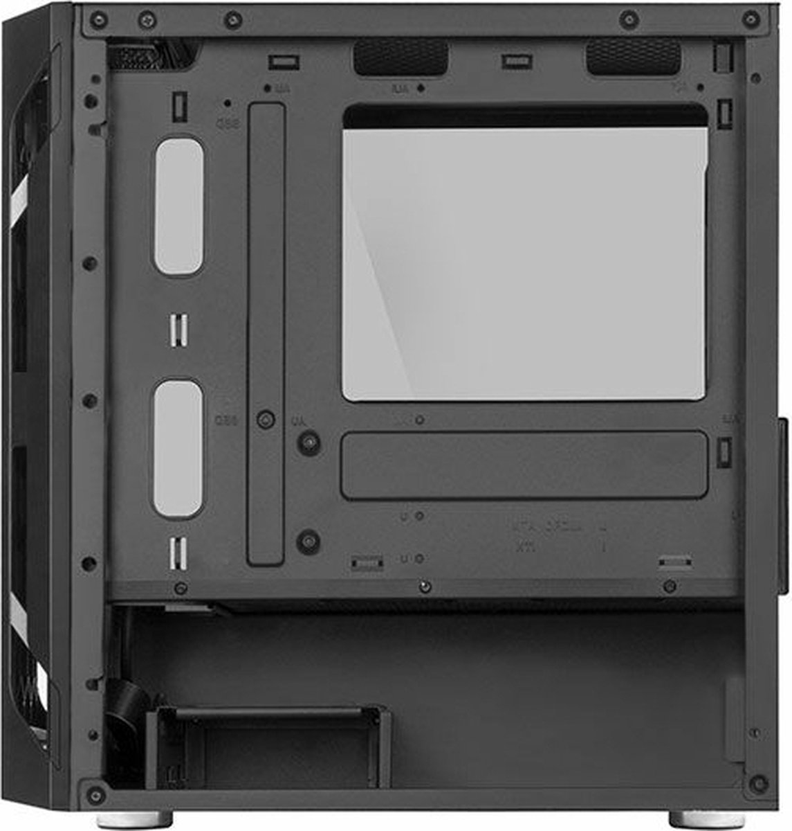 Silverstone fara h1m micro tower zwart 1027380 3 orig - Silverstone FARA H1M Micro-ATX Tower Behuizing Zwart