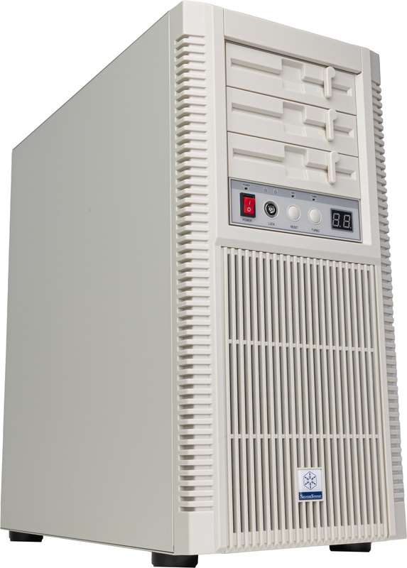 Silverstone flp02 midi tower behuizing 2 orig - Silverstone FLP02W Retro Behuizing