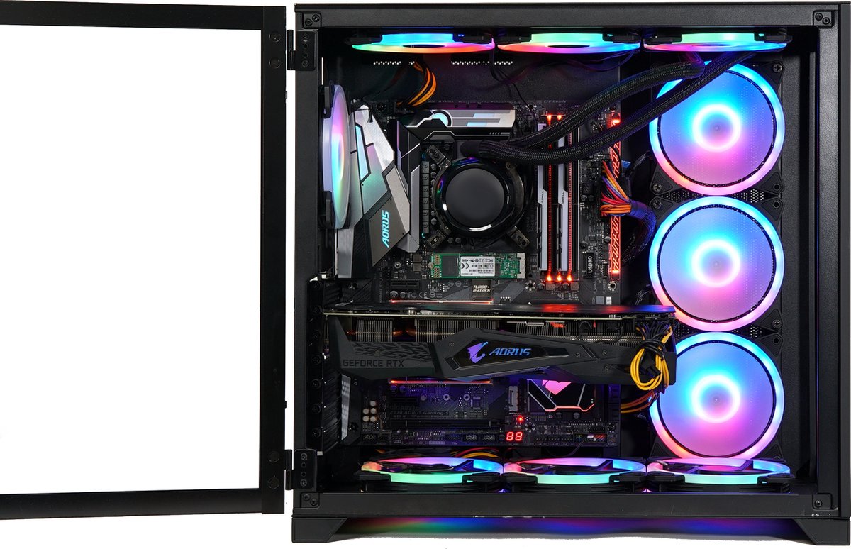 Talius Caja Atx Gaming Zeus Black Rgb Cristal Templado Usb 3.0 Desktop Zwart behuizing - afbeelding 2