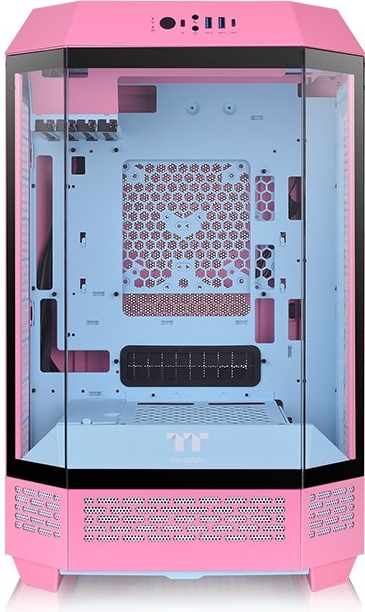Thermaltake 300 bubble pink micro tower ro 3 orig - Thermaltake The Tower 300 Bubble Pink Micro Tower Chassis Behuizing