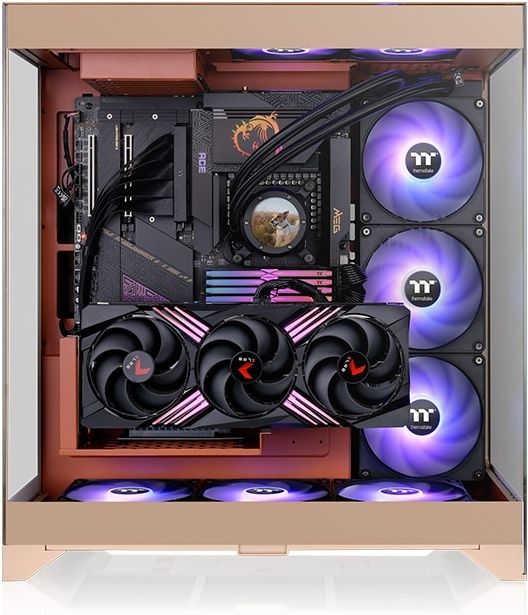 Thermaltake cte e550 tg midi tower zand 2 orig - Thermaltake CTE E550 TG Gravel Sand Mid Tower Chassis Behuizing