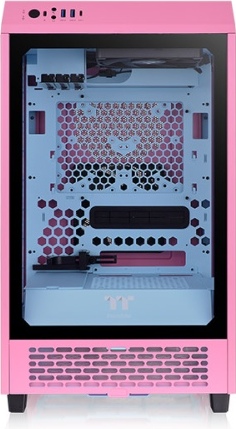 Thermaltake tower 200 mini tower roze 3 orig - Thermaltake The Tower 200 Bubble Pink Mini Chassis Behuizing