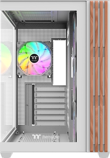 Thermaltake view 380 ws snow midi tower 2 orig - Thermaltake View 380 WS ARGB Snow Wood Edition Behuizing
