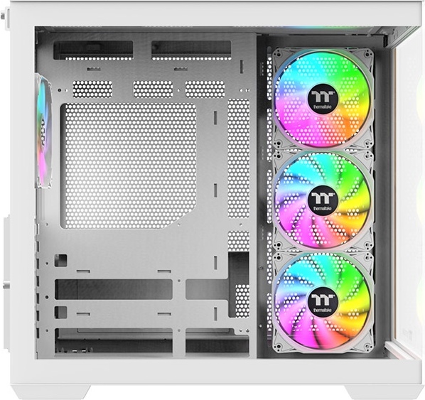 Thermaltake view 380 ws snow midi tower 4 orig - Thermaltake View 380 WS ARGB Snow Wood Edition Behuizing