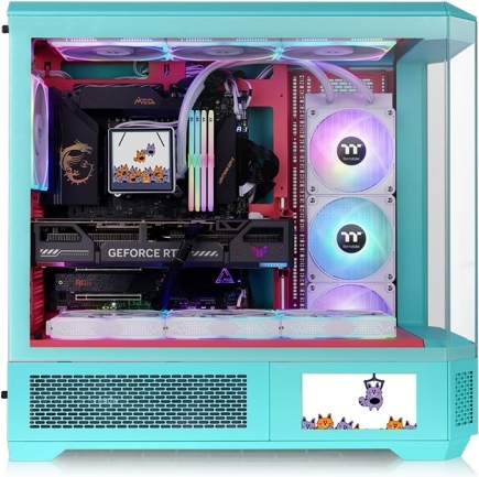 Thermaltake view 600 tg mint strawberry bi 2 orig - Thermaltake View 600 TG Mint Strawberry Behuizing