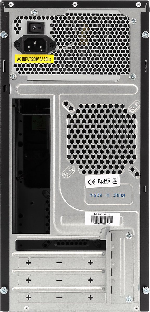 Unykach Dark Shadow Tower Zwart 500 W behuizing - afbeelding 10