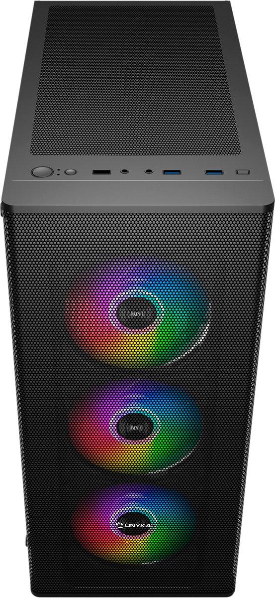 Gaming Mir 100 ARGB Tempered Glass Black - afbeelding 2