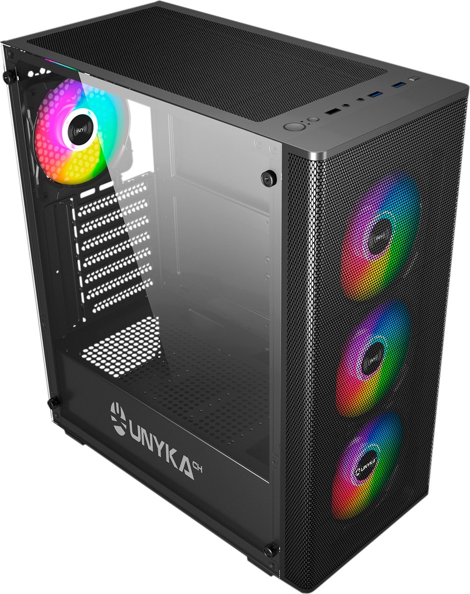 Gaming Mir 100 ARGB Tempered Glass Black - afbeelding 6