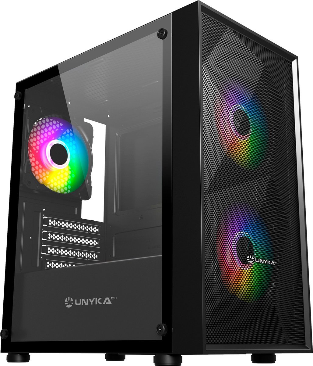 Unykach Mir B200 Argb Pc-Behuizing Zwart