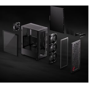 Xpg Valor Air Midi Tower Zwart behuizing - afbeelding 3