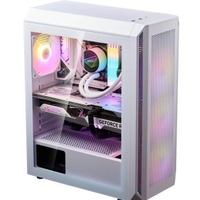 Valor Air Plus, White, Atx Mid Tower, 3.5 Inch X2, I/O: Usb-A X2, Hd Audiox1, Resetx1, Powerx1, Argb Fan: (Frontx3, Rearx1) - afbeelding 4