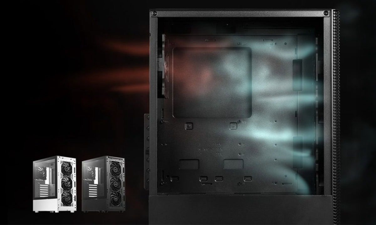 Valor Mesh RGB Black Mid-Tower Gaming Case - 650W 80+ Bronze PSU Included - afbeelding 4