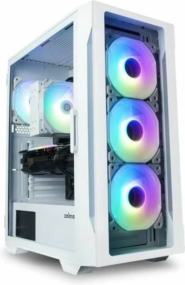 i3 NEO TG White Midi Tower Behuizing - afbeelding 7