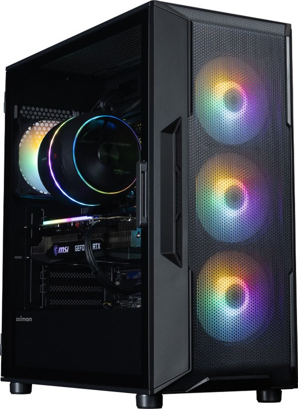 Zalman i3 neo v2 atx midi toren - Zalman i3 NEO V2 Black Mid Tower ARGB Computer Case