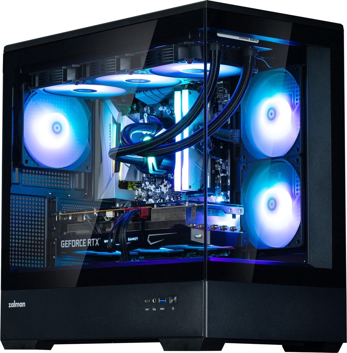Zalman P30 Black Midi Tower Zwart behuizing - afbeelding 3