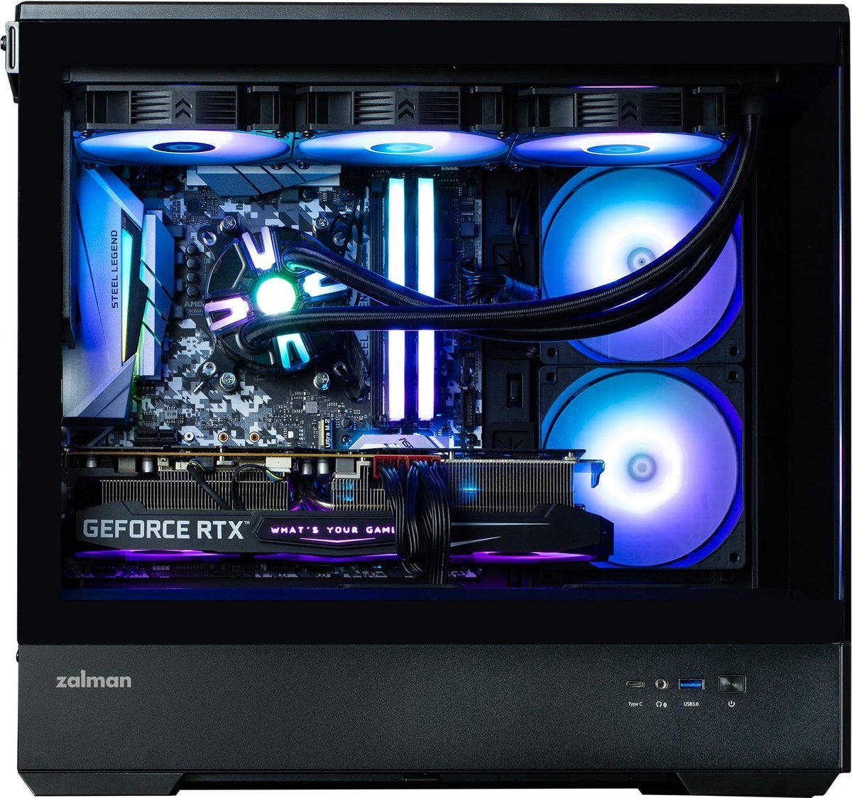 Zalman P30 Black Midi Tower Zwart behuizing - afbeelding 9